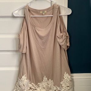 Off the shoulder top with lace detail